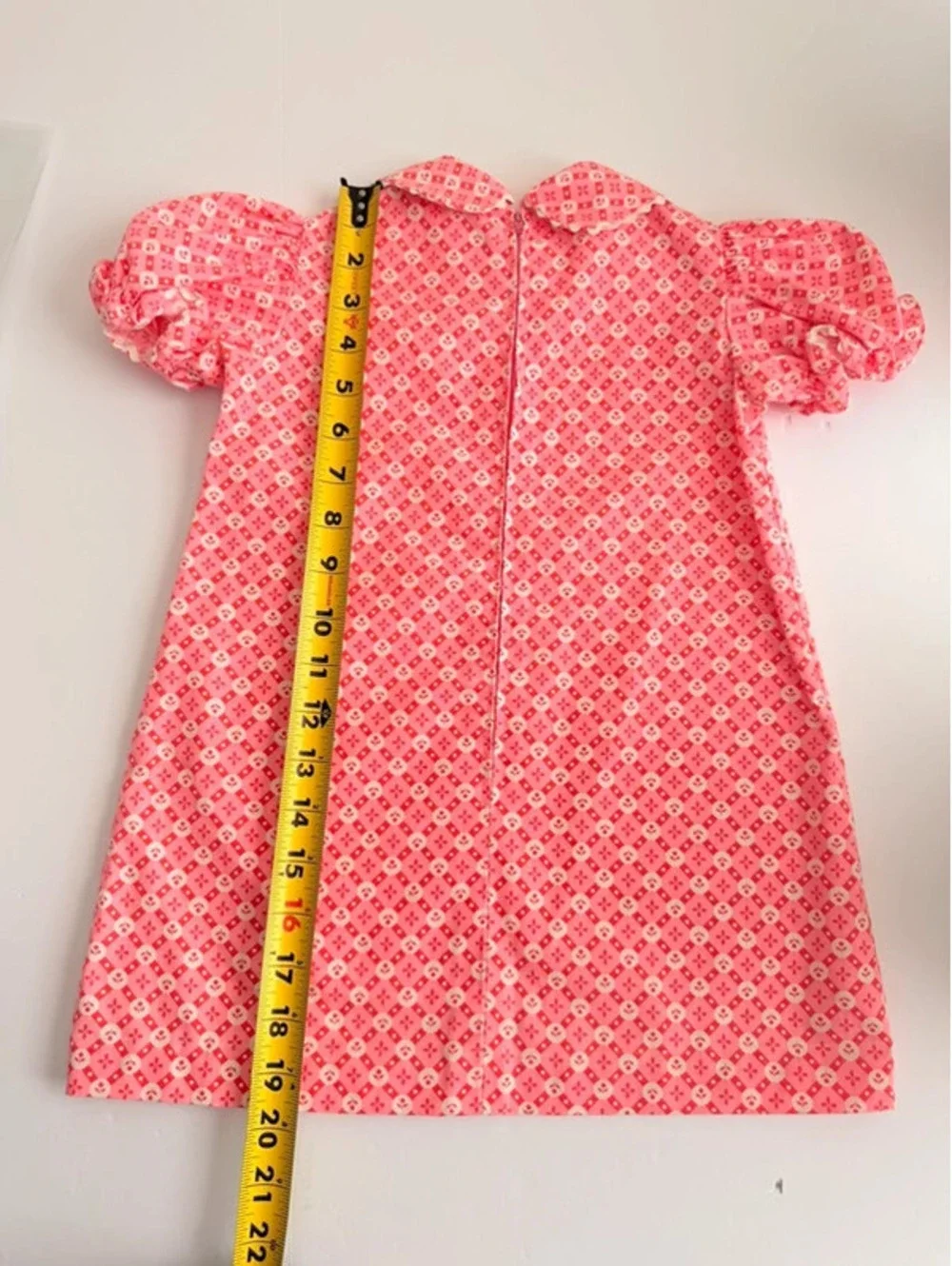 Vintage Ceil Ainsworth Pink Pinafore Apron Dress Set Estimated Size 2T/3T